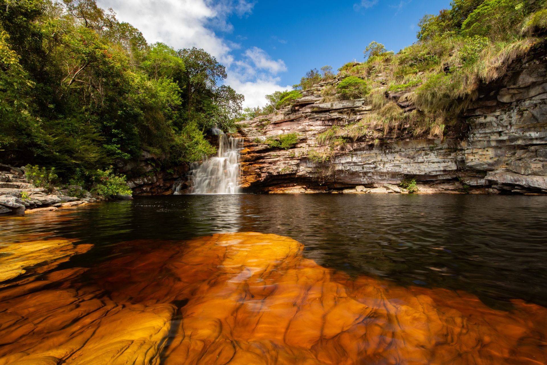Paysage de la Chapada Diamantina au Brésil, entre montagnes, vallées et cascades au cœur de Bahia.